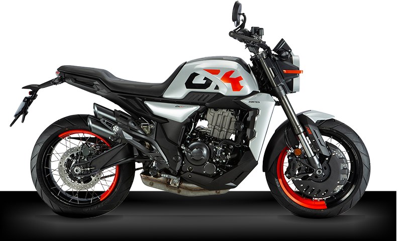 Zontes Moto Tigre Argentina - Moto GK350 naked con diseño deportivo y detalles en rojo