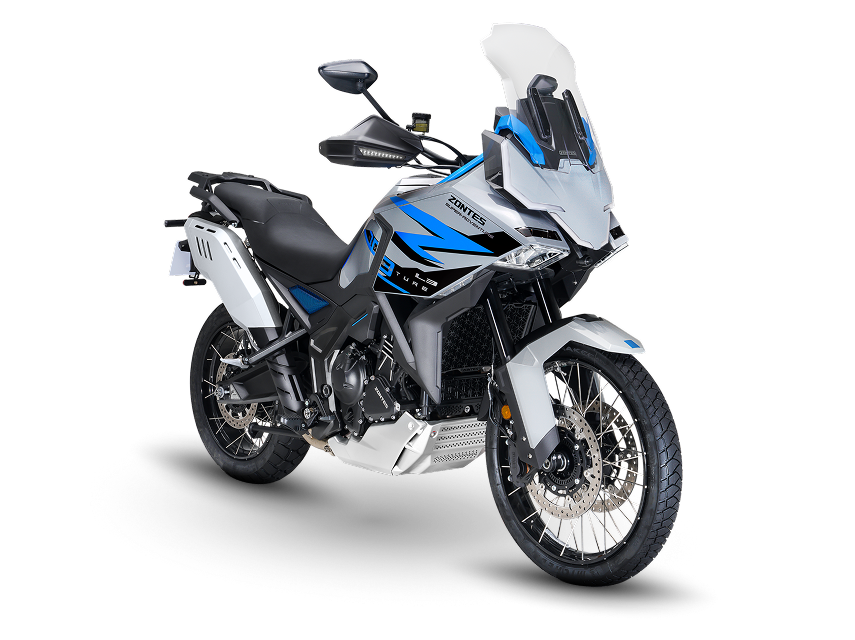 Zontes Moto Tigre Argentina - Moto 703F Adventure ángulo tres cuartos frontal