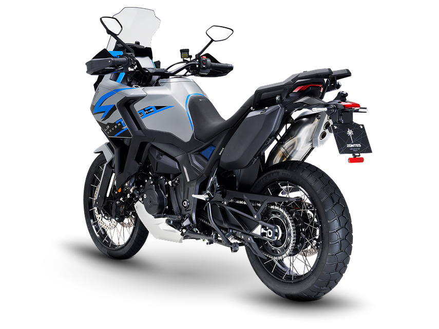 Zontes Moto Tigre Argentina - Moto 703F Adventure ángulo trasero derecho