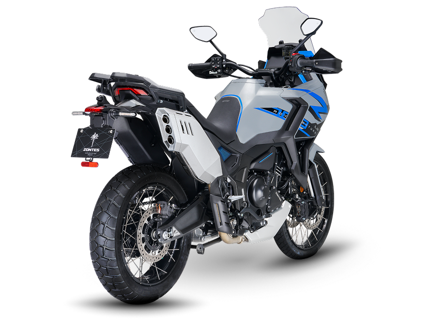 Zontes Moto Tigre Argentina - Moto 703F Adventure ángulo trasero izquierdo