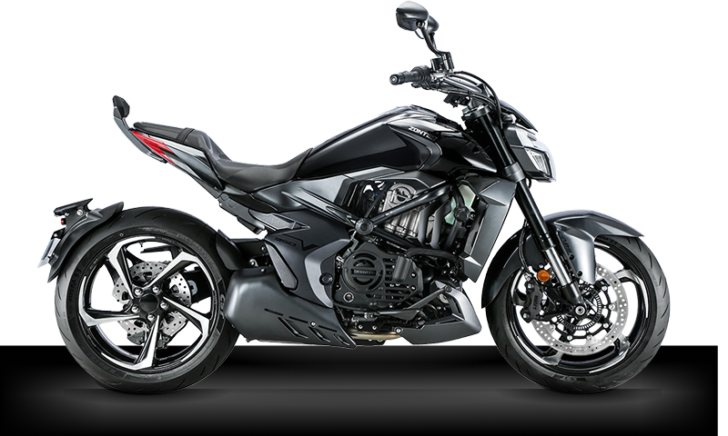 Zontes Moto Tigre Argentina - Moto V350 en vista lateral con diseño cruiser blanco perlado.