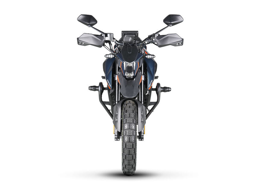 Zontes Moto Tigre Argentina - Moto 200U vista frontal con faro LED y protectores laterales.