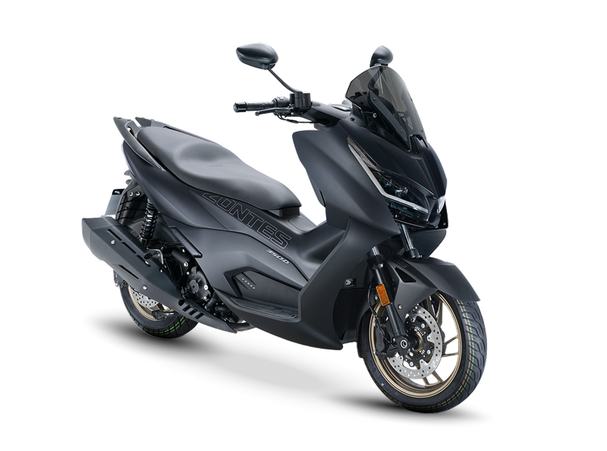 Zontes Moto Tigre Argentina – Scooter 350D en vista tres cuartos delantera.