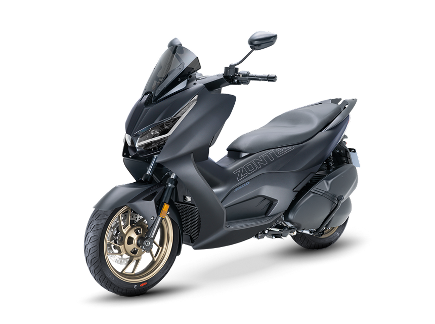 Zontes Moto Tigre Argentina – Scooter 350D en vista tres cuartos delantera.