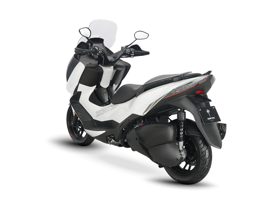 Zontes Moto Tigre Argentina – 350E – Vista trasera 3/4 izquierda