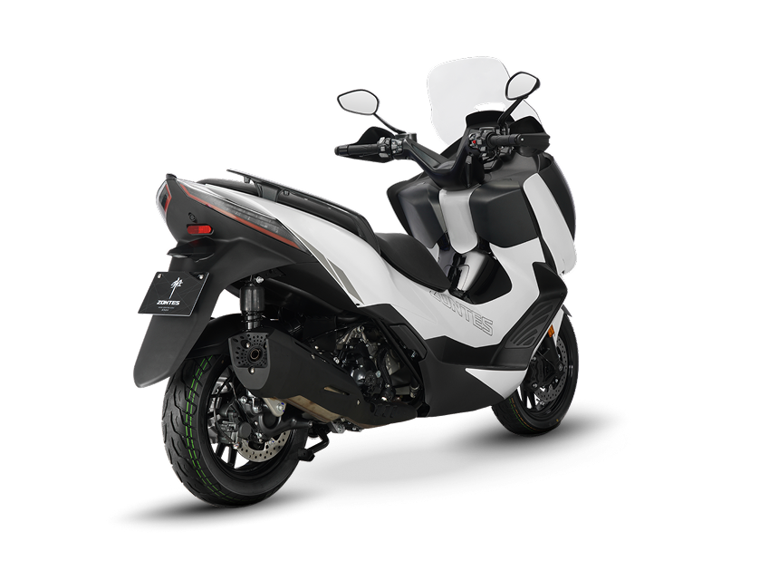 Zontes Moto Tigre Argentina – 350E – Vista trasera 3/4 derecha