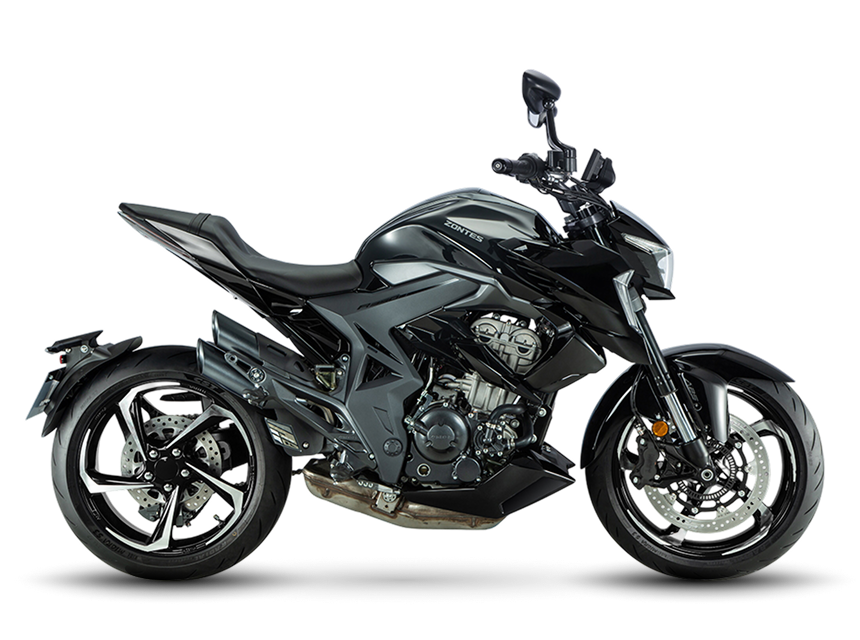 Zontes Moto Tigre Argentina - Zontes 350R Negra vista lateral derecha