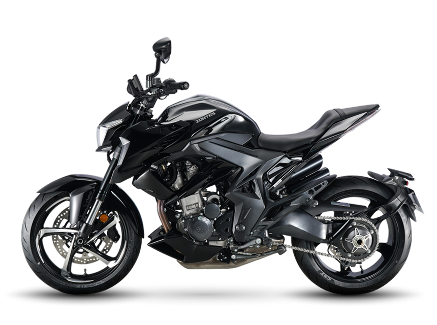 Zontes Moto Tigre Argentina - Zontes 350R Negra vista lateral izquierda