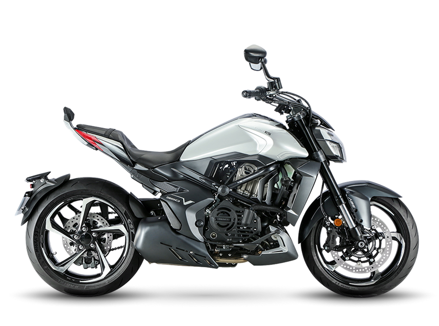 Zontes Moto Tigre Argentina – Moto 350V en color blanco vista lateral.