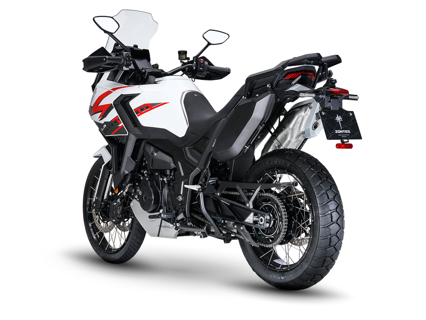 Zontes Moto Tigre Argentina - Moto 703F Adventure ángulo trasero derecho